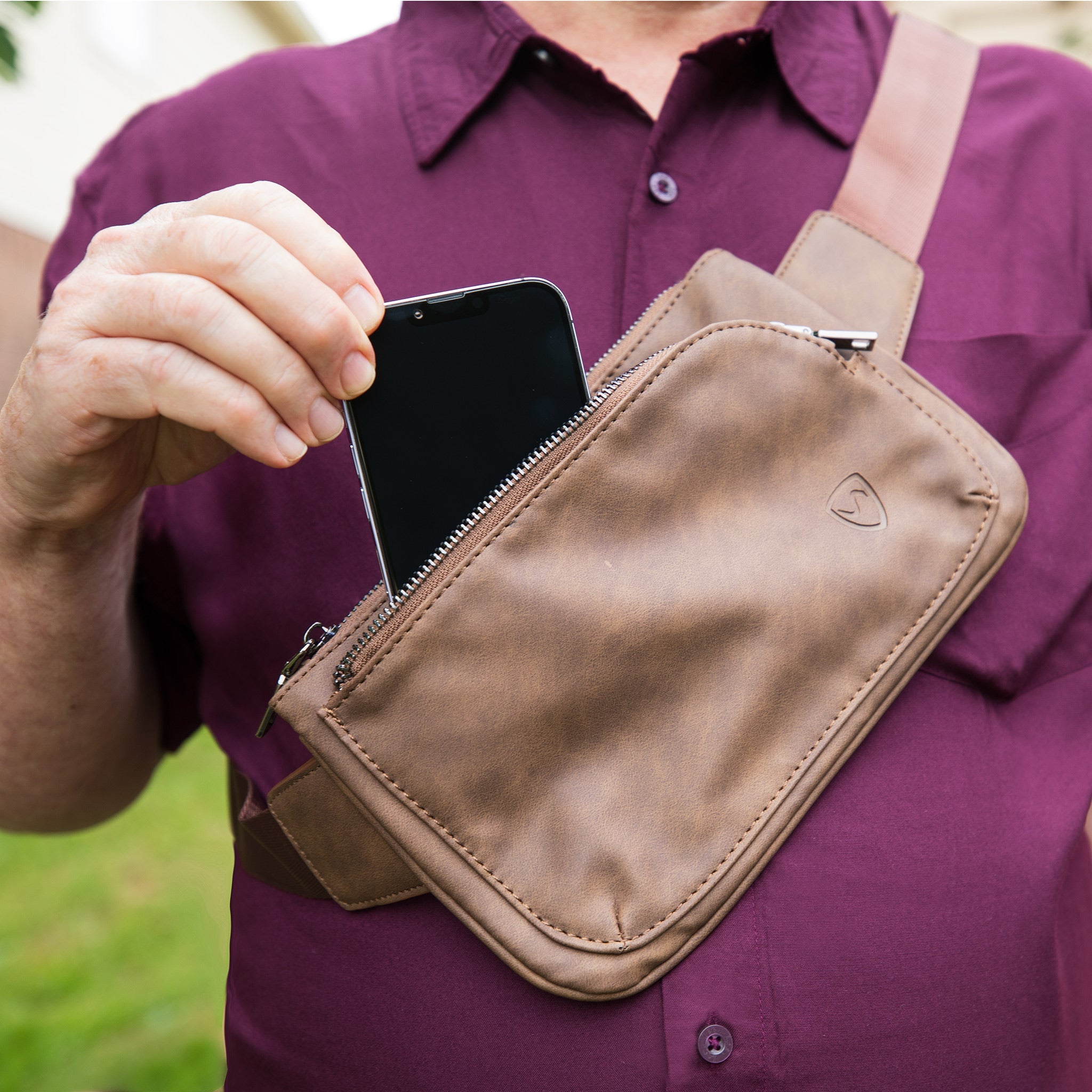 SYB Fanny Pack – EMF Shielding Vegan Leather Crossbody