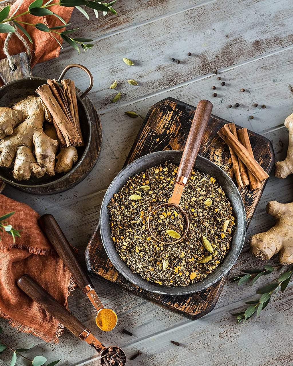 Turmeric Ginger Chai Tea, Anti-Inflammatory - Ayurvedic - Organic